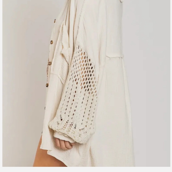 Sage oversized sweater sleeve button up size medium - Picture 10 of 10